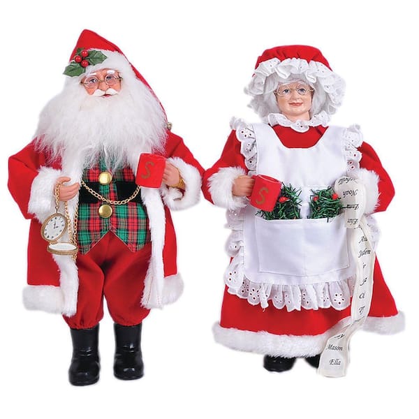 SANTA MAILING A LETTER Merry Christmas Window Clings SANTA & MRS CLAUS 