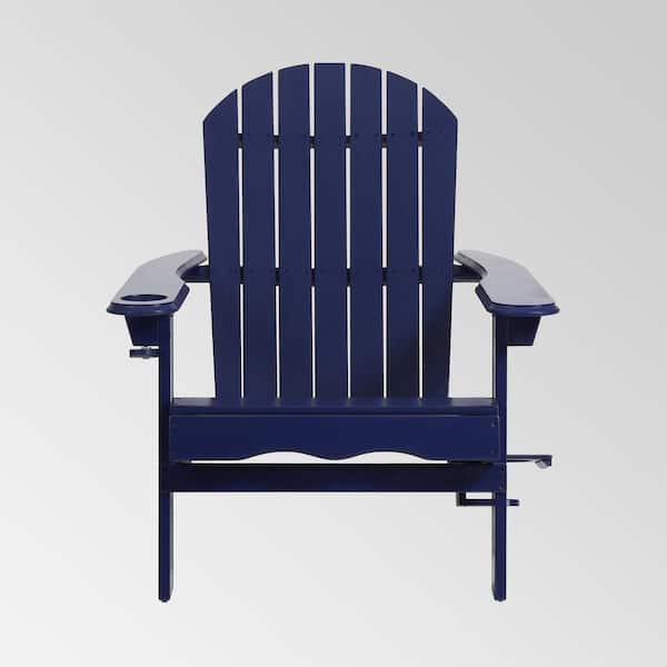 TIRAMISUBEST Blue Classic Outdoor Wood Adirondack Chair With Cup Holder   Wood Adirondack Chairs W1608xy70431 64 600 