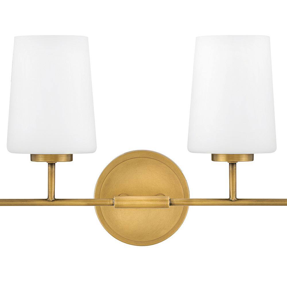 Heritage Brass 4-Light Vanity with Etched Opal Shades