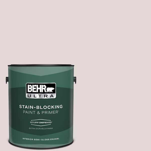 BEHR ULTRA 1 gal. #120E-1 Dreamy White Extra Durable Semi-Gloss Enamel Interior Paint & Primer