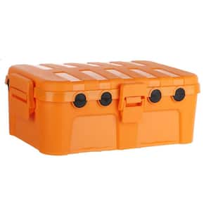 Large Outdoor Electrical Box, IP54 Waterproof Extension Cord Cover Weatherproof, Protect Outlet, Plug, Socket in Orange