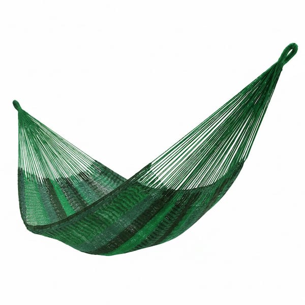 2-Person Cotton and Nylon Woven Mayan Hammock Bed-Meadow