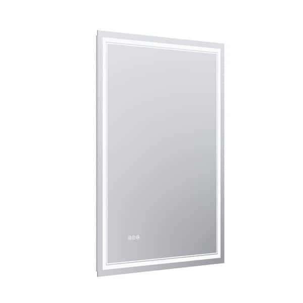 Unbranded 48 in. W x 36 in. H Frameless LED Wall Mounted Bathroom Vanity Mirror Light Anti Fog, Dimmable, Tricolor Temperature