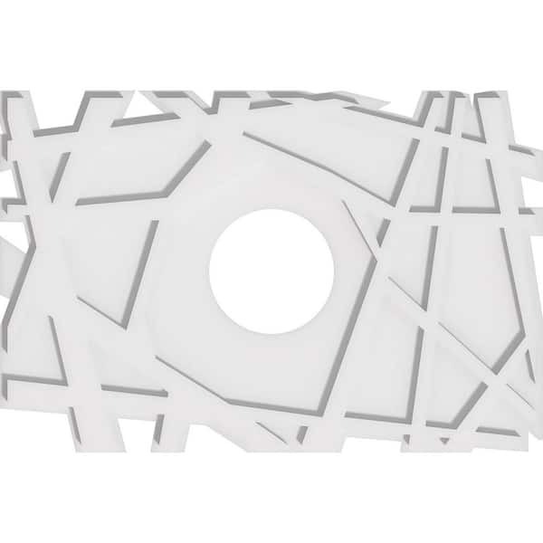 26 in. W x 17-3/8 in. H x 6 in. ID x 1 in. P Novo Architectural Grade PVC Contemporary Ceiling Medallion