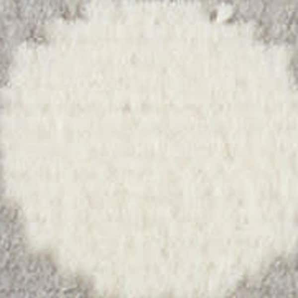 7 ft. x 10 ft. Gray Floral Washable Square Area Rug