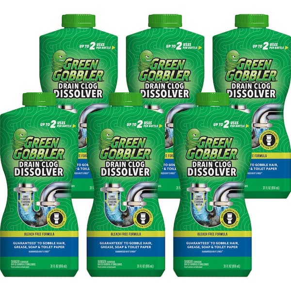 Green Gobbler 31 oz. Drain and Toilet Clog Dissolver Premeasured Applications (6 pack)