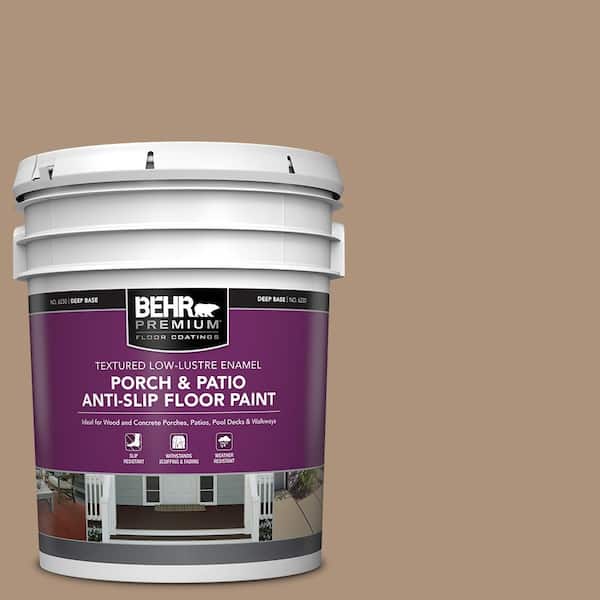 5 gal. #PPU4-04 Soft Chamois Textured Low-Lustre Enamel Interior/Exterior Porch and Patio Anti-Slip Floor Paint