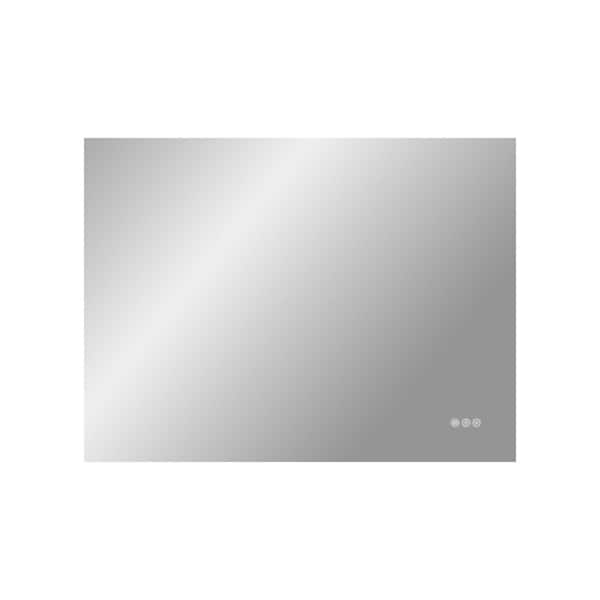 48 in. W x 36 in. H Rectangular Frameless Backlited LED Anti-Fog Tempered Glass Wall Bathroom Vanity Mirror with Memory