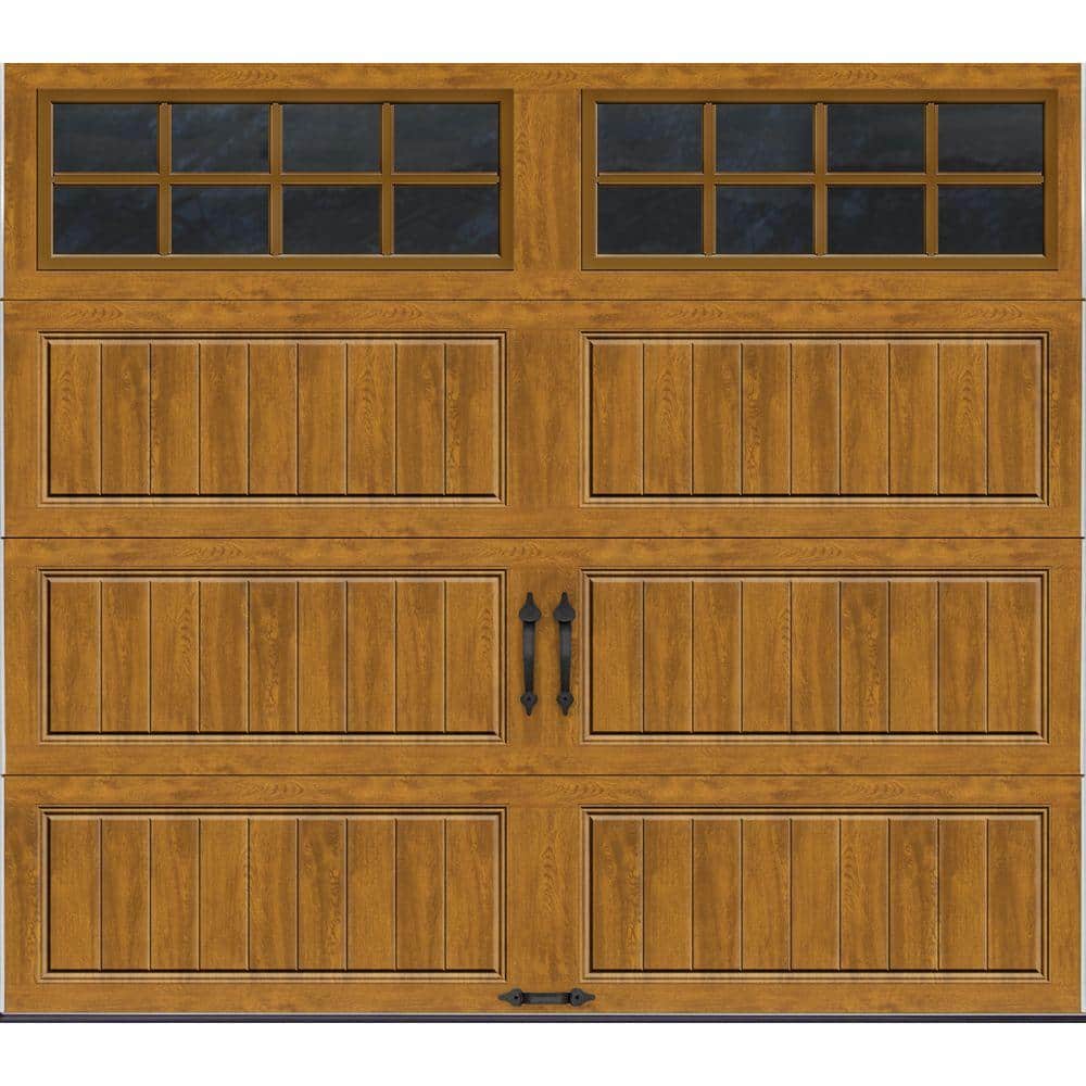 Gallery Steel Long Panel 8 ft x 7 ft Insulated 18.4 R-Value Wood Look Mediu