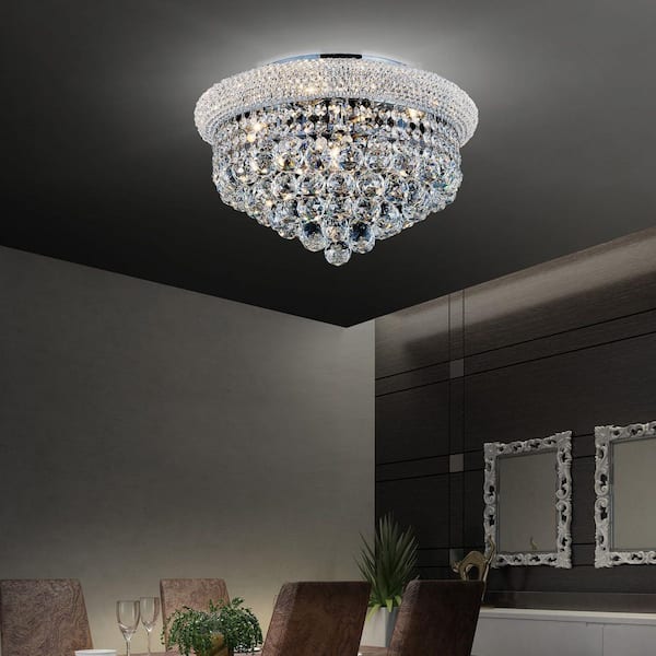 Empire 5 Light Flush Mount With Chrome Finish