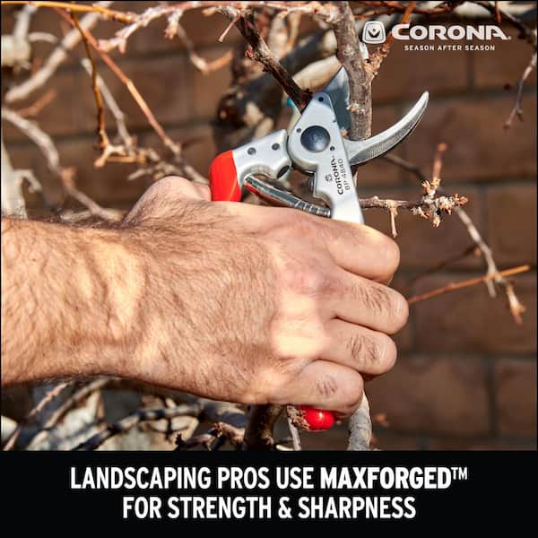 2.625 in. High Carbon Steel Blade with Forged Rolling Aluminum Handles Bypass Hand Pruner