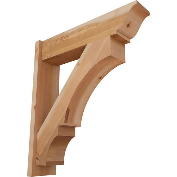 Ekena Millwork 8 in. x 34 in. x 30 in. Balboa Traditional Smooth Western Red Cedar Outlooker