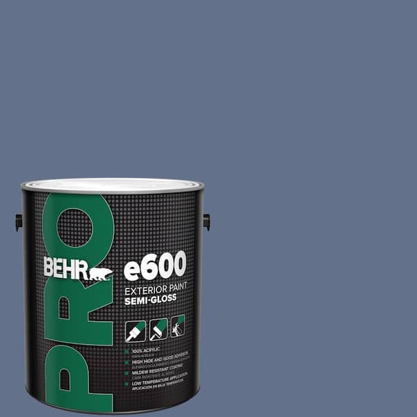 1 gal. #600F-6 Atlantic Blue Semi-Gloss Exterior Paint