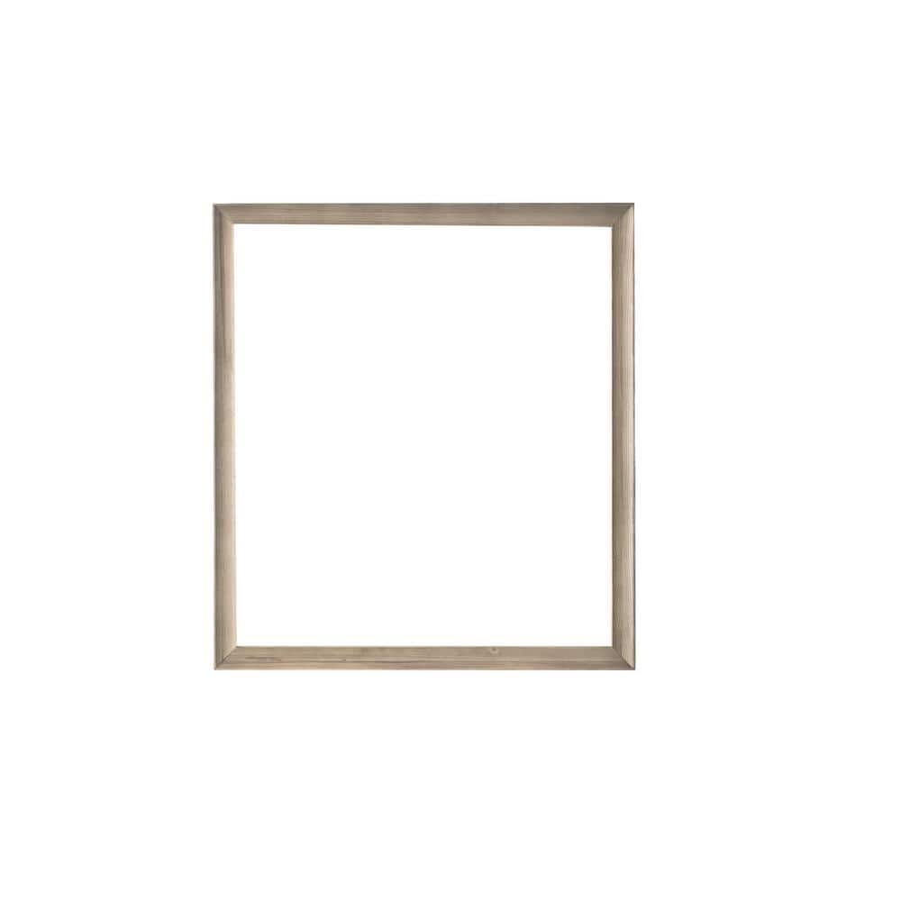 Natural Walnut Rectangular Wood Framed Mirror, 40" x 36"