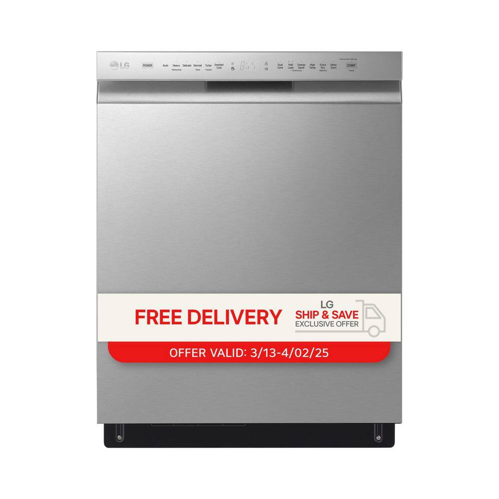 24 in. PrintProof Stainless Steel Front Control Dishwasher with QuadWash, 3rd Rack & Dynamic Dry, 48 dBA