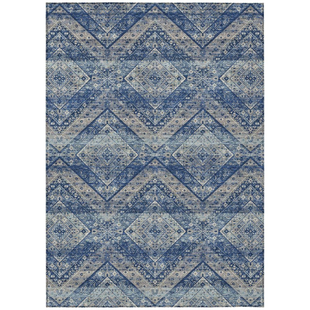 Chantille Machine Washable Indoor/Outdoor Abstract ACN2699 Navy 3 ft. x 5 ft. Area Rug price history on PriceWatchPro