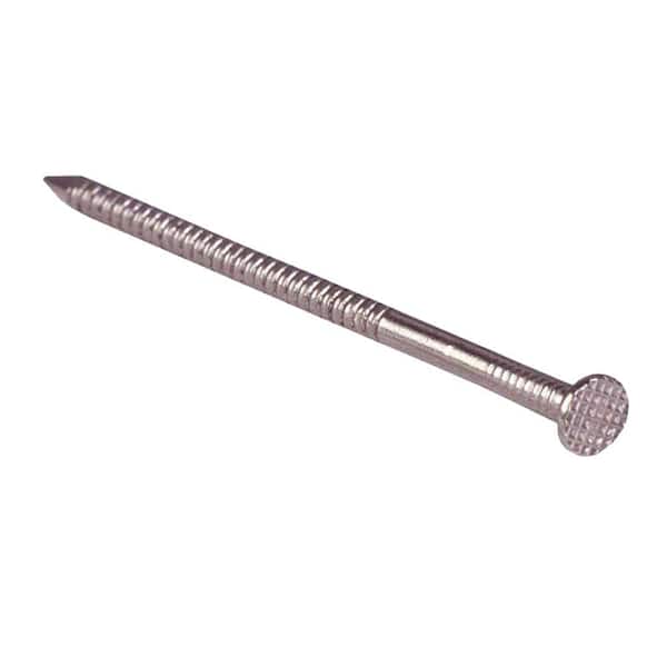 Grip-Rite 3 in. x 9-Gauge 10-penny 304 Stainless Steel Ring Shank Common Patio/Deck Nails 1 lb. Box