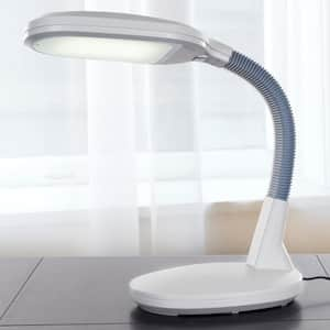 26 in. White LED Sunlight Desk Lamp with Dimmer Switch