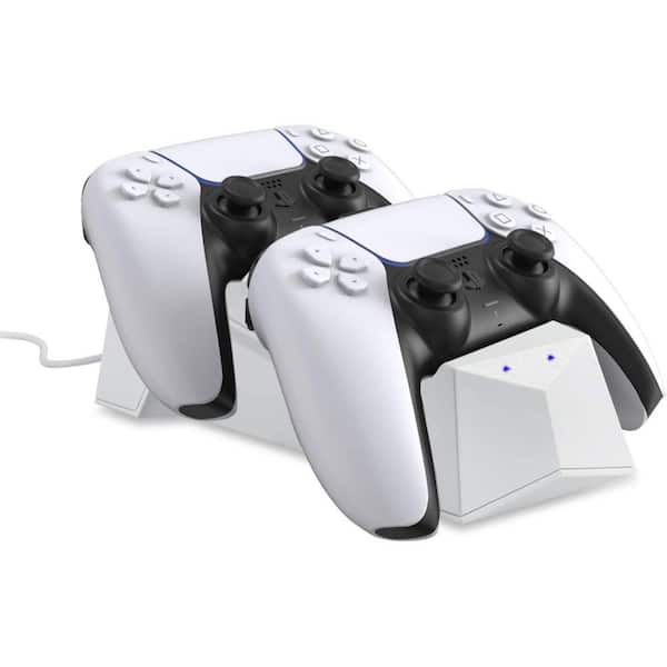 Wasserstein Charging Station for Sony Playstation 5 DualSense Controller - Make Your PS5 Gaming Experience More Convenient (White)