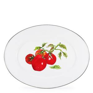 Tomatoes 12 in. x 16 in. Enamelware Oval Platter