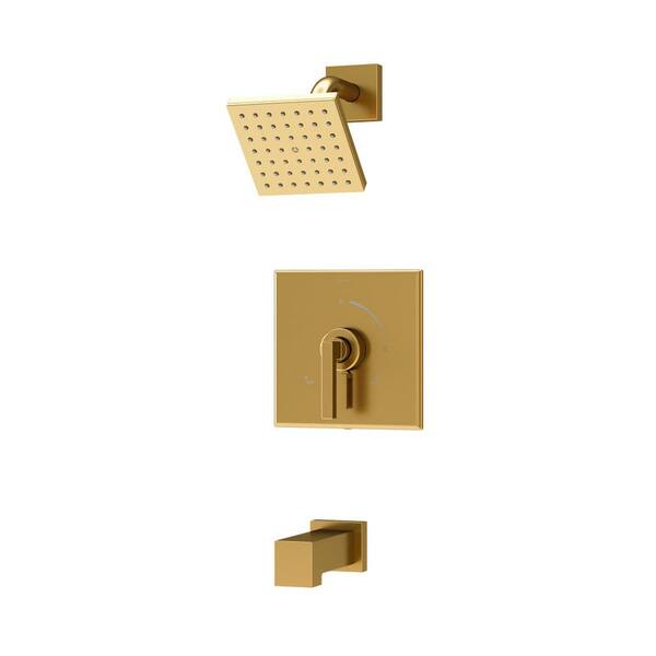 Symmons Duro HydroMersion Tub and Shower Faucet Trim Kit Wall Mounted with Single Handle - 1.5 GPM (Valve Not Included)