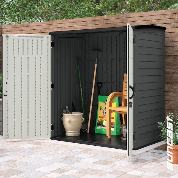 5 ft. 10.5 in. x 3 ft. 8.25 in. x 6 ft. 5.5 in. Extra-Large Plastic Vertical Shed