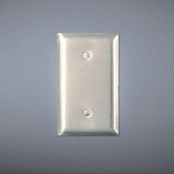 Pass & Seymour 430S/S 1 Gang Strap Mounted Blank Wall Plate, Stainless Steel (1-Pack)