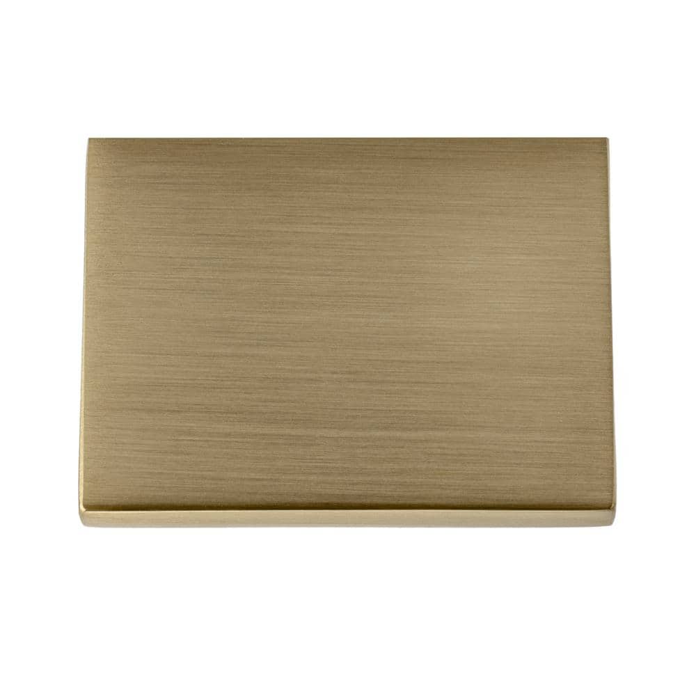 Ethan Brushed Brass Rectangular Finger Pull with Mounting Hardware