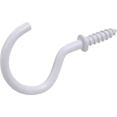 1-1/4 in. White Cup Hook (40-Pack)
