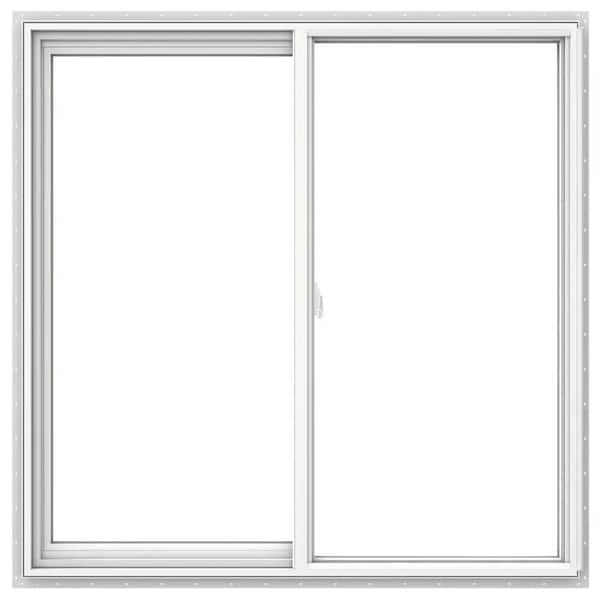 V-2500 23.5 in. x 35.5 in. White Vinyl Nailfin Single Hung Tilt Window with Low E, Argon, Screen, and Grids