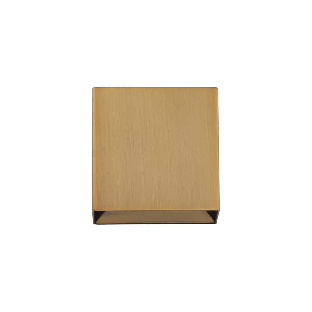 Boxi Aged Brass 5'' Dimmable LED Wall Sconce