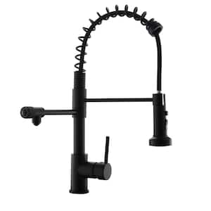 Single-Handle Pull-Down Sprayer Kitchen Faucet, 3 in 1 Drinking Water Faucet in Matte Black