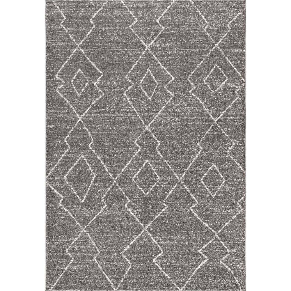 Modern Vintage Moroccan Beni Souk 3x5 Rug in Gray and Cream