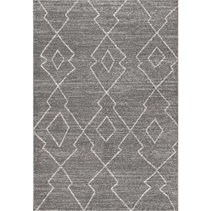 Alia Moroccan Beni Souk Gray/Cream 3 ft. x 5 ft. Area Rug