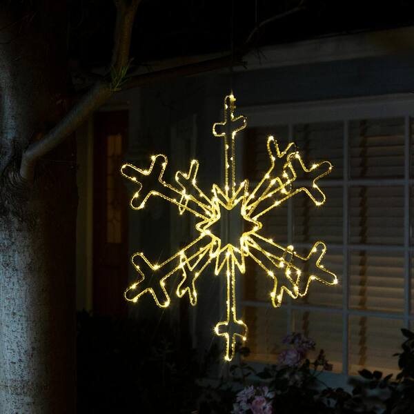 Hanging deals snowflake lights