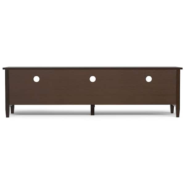 tobacco tv stand Warm Shaker 72 inch Low TV Media Stand Tobacco Brown