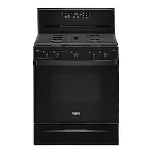 5.0 cu. ft. Gas Range with Self Cleaning and Center Oval Burner in Black