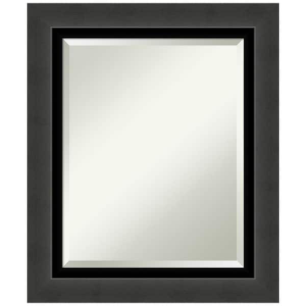 Amanti Art Tuxedo Black 21 in. H x 25 in. W Framed Wall Mirror