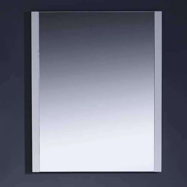Torino 26.00 in. W x 32.00 in. H Framed Rectangular Bathroom Vanity Mirror in White