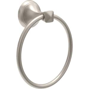 Esato Wall Mount Round Closed Towel Ring Bath Hardware Accessory in Brushed Nickel