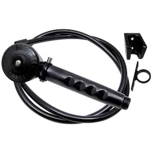 Single-Function Handheld Shower Kit with 60 in. Vinyl Hose and Trickle Shut-Off - Black