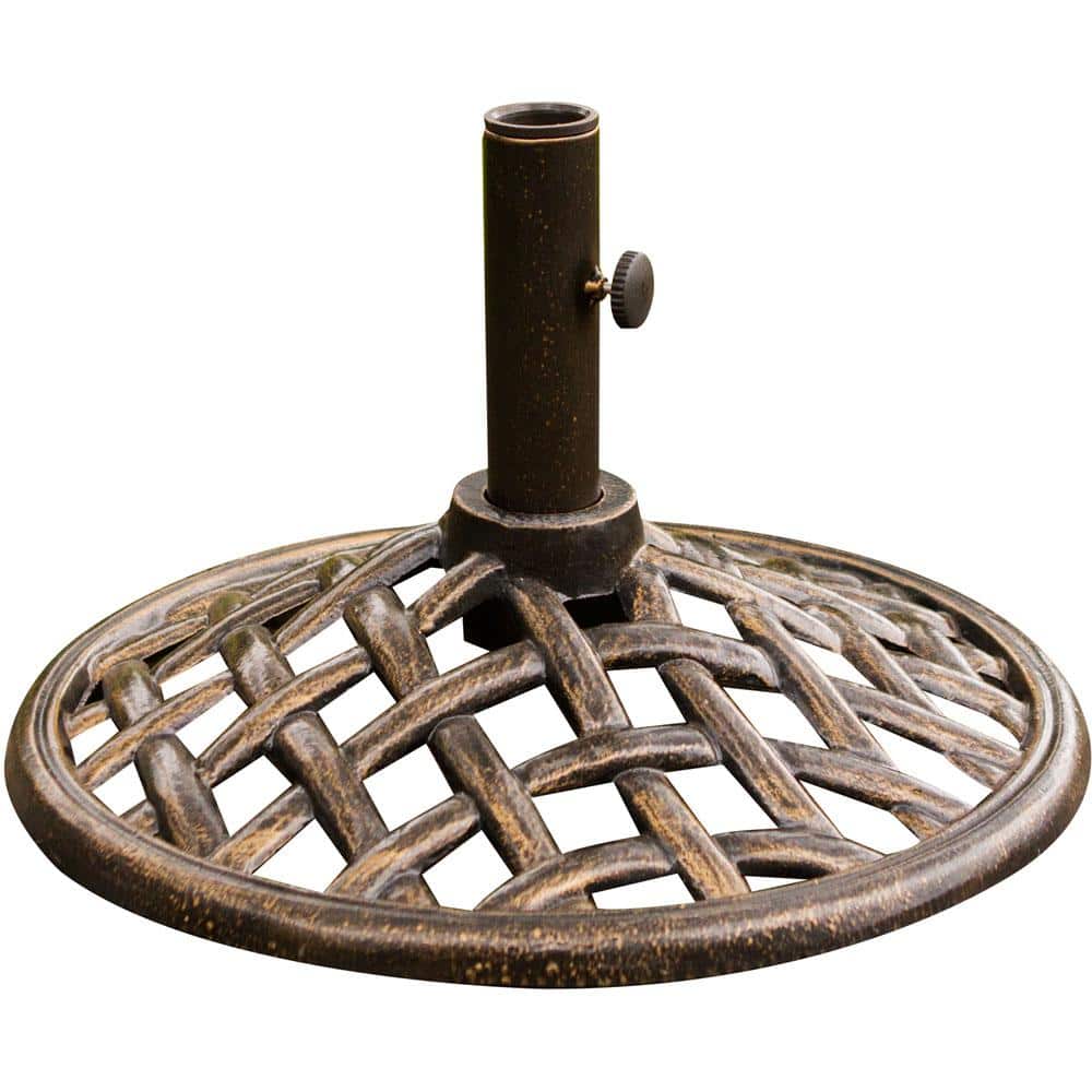 Cambridge Bronze Woven Iron Outdoor Umbrella Base