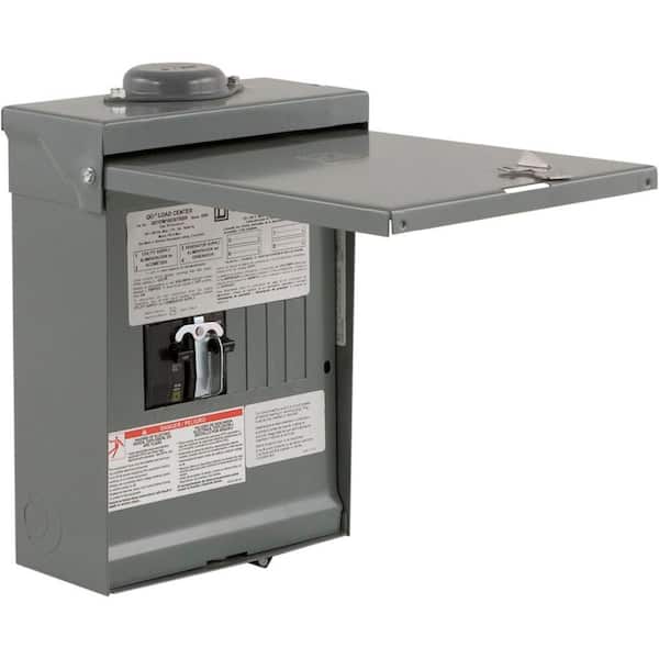 Square D QO 30-Amp 4-Space 8-Circuit Generator Main Breaker Outdoor Manual Transfer Switch