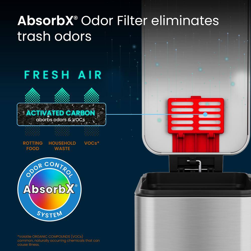 Compact Silver Stainless Steel Fire-Rated Pedal Trash Can