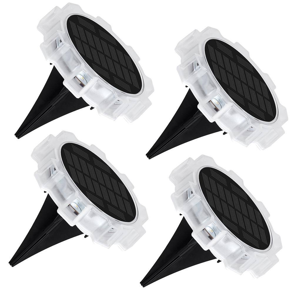 Black Solar Powered LED Weather Resistant IP65 Path Light, 10LM Dusk to Daw