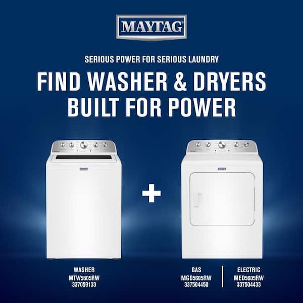 Maytag 7.0 cu. ft. Vented Top Load Gas Dryer in White with Pet Pro