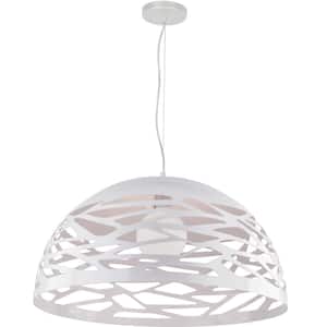 Coral 1-Light Matte White Pendant with No Shade