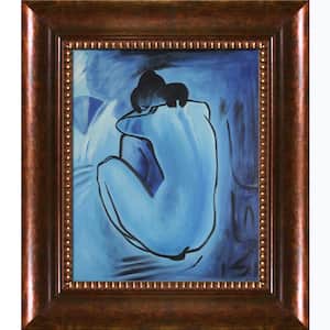 Blue Nude by Pablo Picasso Verona Cafe Framed Abstract Oil Painting Art Print 12 in. x 14 in.