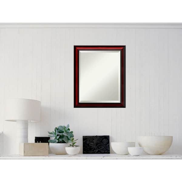 Amanti Art Medium Rectangle Cherry Casual Mirror (23.38 in. H x 19.38 in. W)