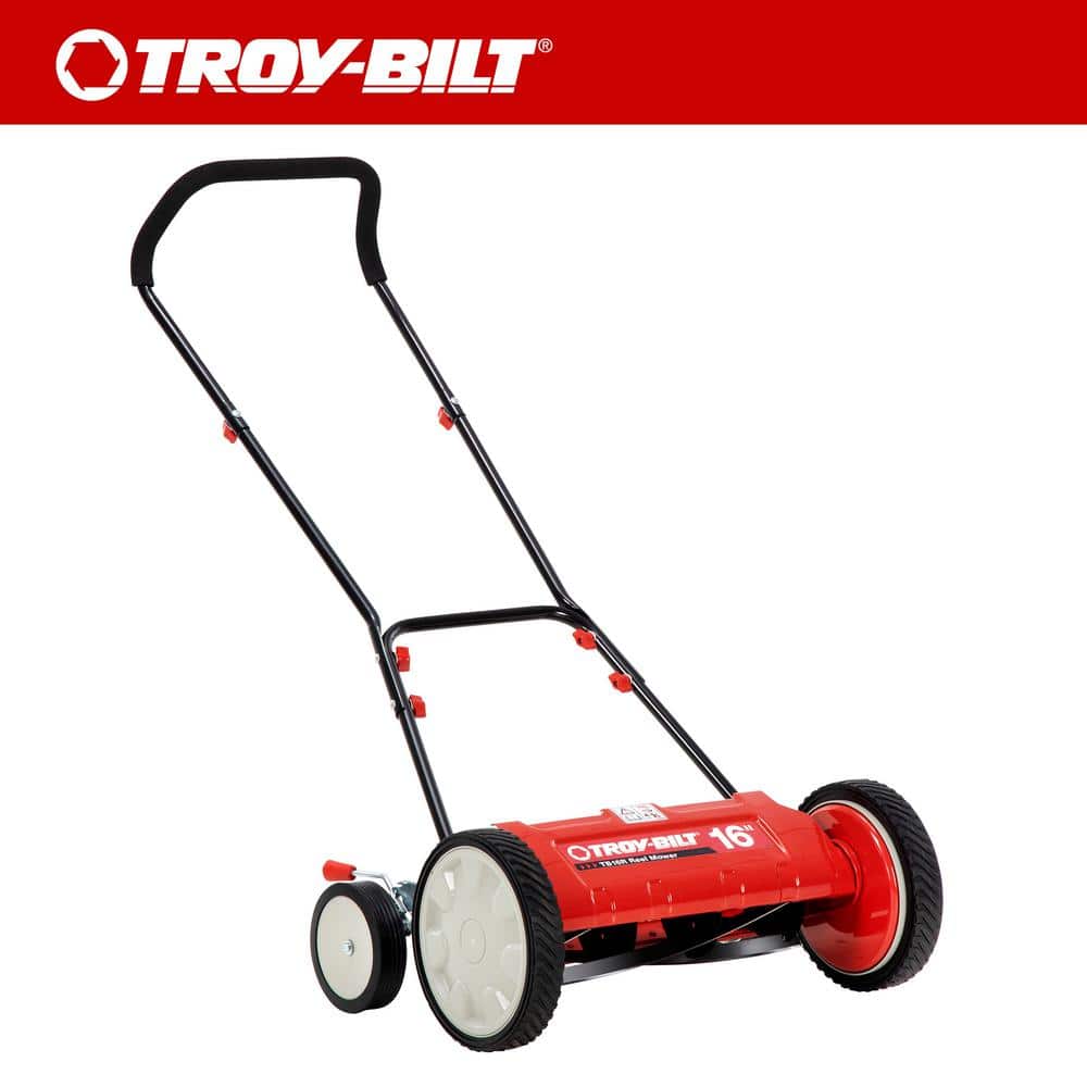Troy-Bilt 16 in. Manual Walk Behind Reel Lawn Mower TB16R - The